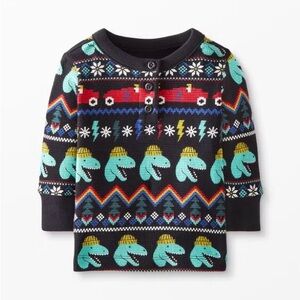 HANNA ANDERSSON | Dino Fair Isle Henley Top